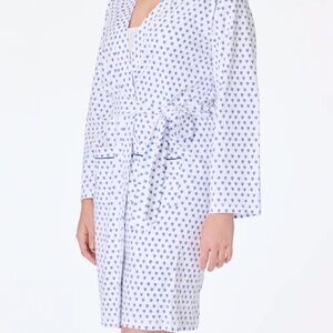 Roller Rabbit Blue Heart Print Women's Robe